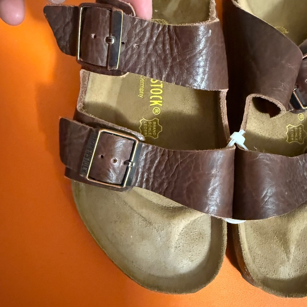 Birkenstock Dark Brown Leather Sandals - Picture 2 of 4